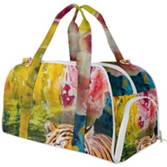 Rainbow Painted Nature Bigcat Burner Gym Duffel Bag by Sparkle