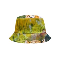 Rainbow Painted Nature Bigcat Bucket Hat (kids) by Sparkle