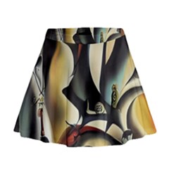 Model Of Picasso Mini Flare Skirt by Sparkle