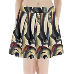 Model Of Picasso Pleated Mini Skirt by Sparkle