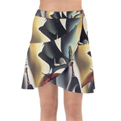 Model Of Picasso Wrap Front Skirt by Sparkle