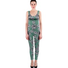 Forest Of Silver Pagoda Vines One Piece Catsuit by pepitasart