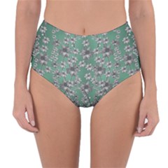 Forest Of Silver Pagoda Vines Reversible High-waist Bikini Bottoms by pepitasart