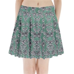 Forest Of Silver Pagoda Vines Pleated Mini Skirt by pepitasart