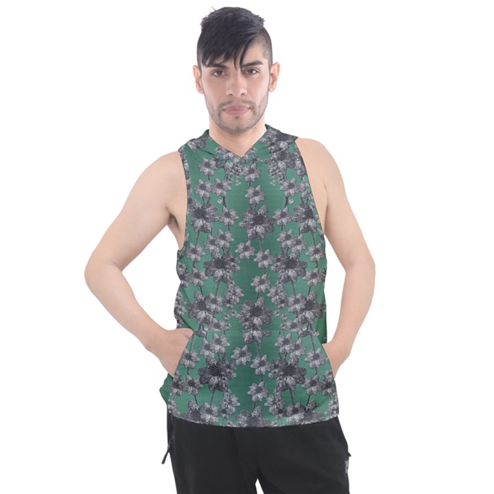 Forest Of Silver Pagoda Vines Men s Sleeveless Hoodie