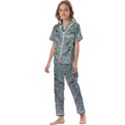 Forest Of Silver Pagoda Vines Kids  Satin Short Sleeve Pajamas Set View1