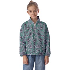 Forest Of Silver Pagoda Vines Kids  Half Zip Hoodie by pepitasart