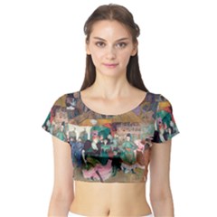 Moulin Rouge One Short Sleeve Crop Top by witchwardrobe