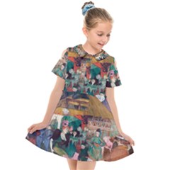 Moulin Rouge One Kids  Short Sleeve Shirt Dress by witchwardrobe