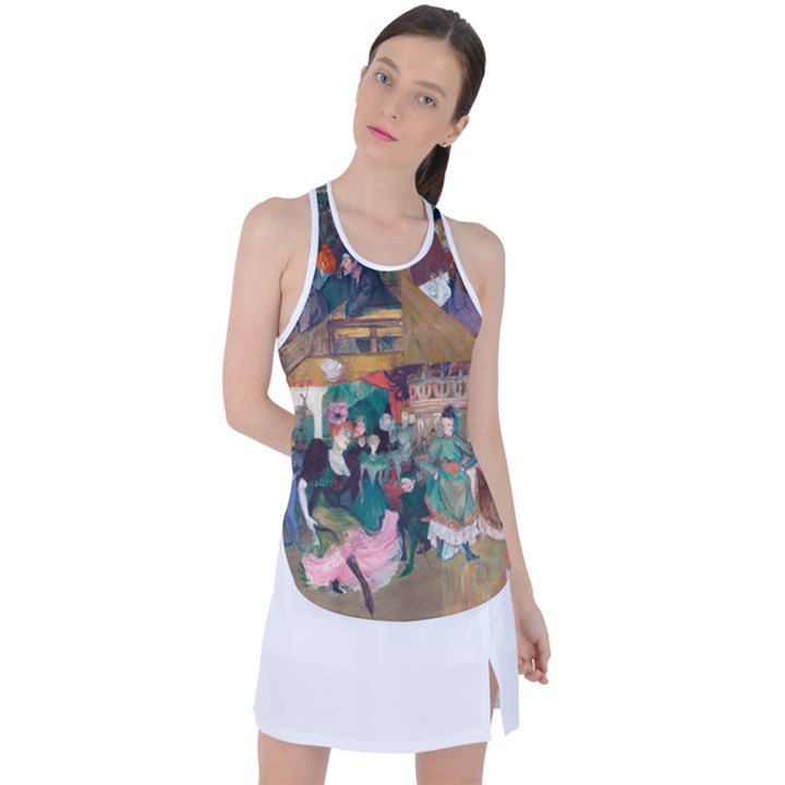 Moulin Rouge One Racer Back Mesh Tank Top