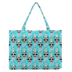 Skullart Zipper Medium Tote Bag by Sparkle