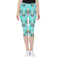 Skullart Inside Out Lightweight Velour Capri Leggings  by Sparkle