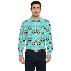 Skullart Men s Long Sleeve Pocket Shirt  by Sparkle