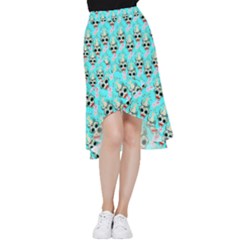 Skullart Frill Hi Low Chiffon Skirt by Sparkle