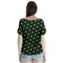 Pixels V-Neck Flutter Sleeve Top View2