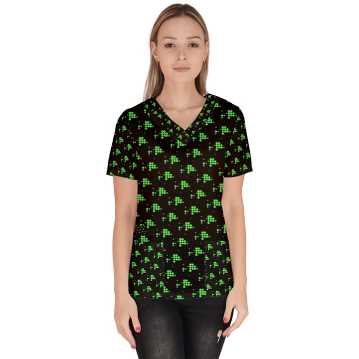 Pixels Women s V-Neck Scrub Top