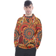 Bright Seamless Pattern-with-paisley-mehndi-elements-hand-drawn-wallpaper-with-floral-traditional-in Men s Pullover Hoodie