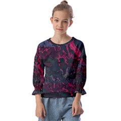 Granite Glitch Kids  Cuff Sleeve Top