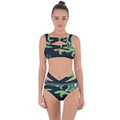 Ship Sea Monster Boat Island Night Pixel Bandaged Up Bikini Set  by Pakemis