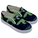 Ship Sea Monster Boat Island Night Pixel Kids  Canvas Slip Ons View3