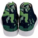 Ship Sea Monster Boat Island Night Pixel Women s Mid-Top Canvas Sneakers View4