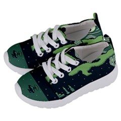 Ship Sea Monster Boat Island Night Pixel Kids  Lightweight Sports Shoes by Pakemis