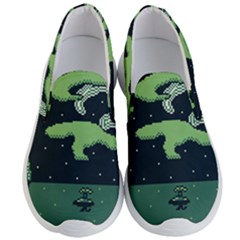 Ship Sea Monster Boat Island Night Pixel Men s Lightweight Slip Ons by Pakemis