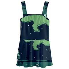 Ship Sea Monster Boat Island Night Pixel Kids  Layered Skirt Swimsuit by Pakemis