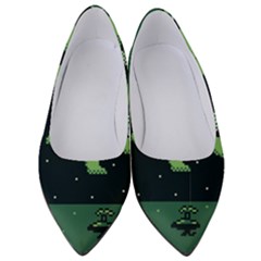 Ship Sea Monster Boat Island Night Pixel Women s Low Heels by Pakemis