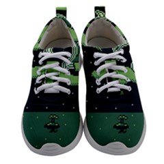 Ship Sea Monster Boat Island Night Pixel Women Athletic Shoes by Pakemis