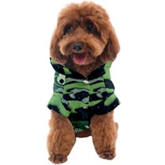 Ship Sea Monster Boat Island Night Pixel Dog Coat by Pakemis