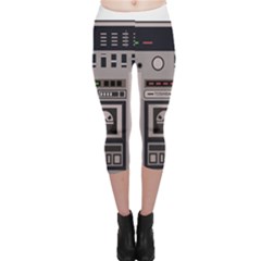 Cassette Recorder 80s Music Stereo Capri Leggings  by Pakemis