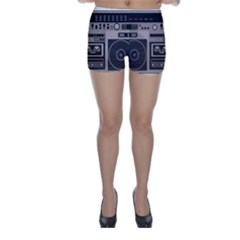 Cassette Recorder 80s Music Stereo Skinny Shorts by Pakemis