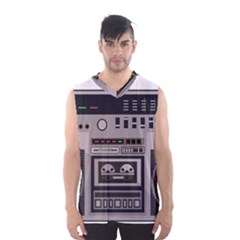 Cassette Recorder 80s Music Stereo Men s Basketball Tank Top by Pakemis