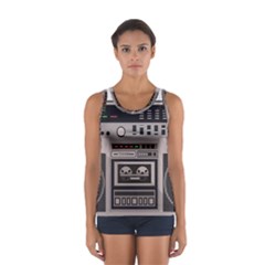 Cassette Recorder 80s Music Stereo Sport Tank Top  by Pakemis