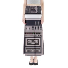 Cassette Recorder 80s Music Stereo Full Length Maxi Skirt by Pakemis