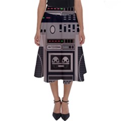 Cassette Recorder 80s Music Stereo Perfect Length Midi Skirt by Pakemis