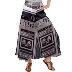 Cassette Recorder 80s Music Stereo Satin Palazzo Pants by Pakemis