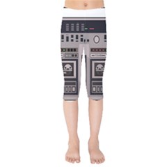 Cassette Recorder 80s Music Stereo Kids  Capri Leggings  by Pakemis