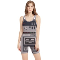 Cassette Recorder 80s Music Stereo Women s Wrestling Singlet by Pakemis