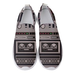 Cassette Recorder 80s Music Stereo Women s Slip On Sneakers by Pakemis