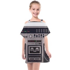 Cassette Recorder 80s Music Stereo Kids  One Piece Chiffon Dress by Pakemis