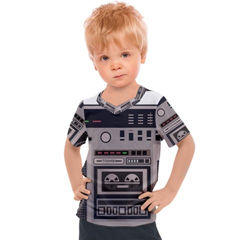 Cassette Recorder 80s Music Stereo Kids  Sports Tee by Pakemis