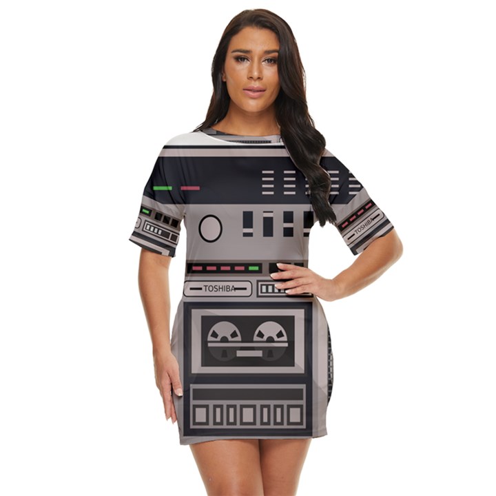 Cassette Recorder 80s Music Stereo Just Threw It On Dress