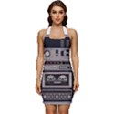 Cassette Recorder 80s Music Stereo Sleeveless Wide Square Neckline Ruched Bodycon Dress View1