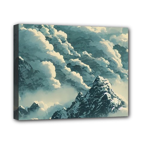 Mountains Alps Nature Clouds Sky Fresh Air Art Canvas 10  X 8  (stretched) by Pakemis