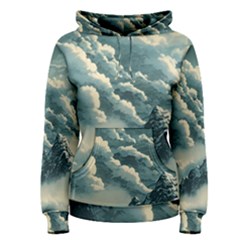 Mountains Alps Nature Clouds Sky Fresh Air Art Women s Pullover Hoodie by Pakemis