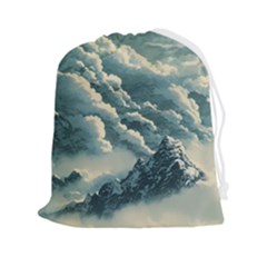 Mountains Alps Nature Clouds Sky Fresh Air Art Drawstring Pouch (2xl) by Pakemis