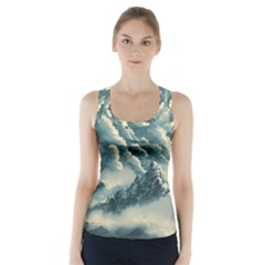 Mountains Alps Nature Clouds Sky Fresh Air Art Racer Back Sports Top by Pakemis