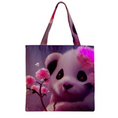 Panda Endangered Protected Bamboo National Treasure Zipper Grocery Tote Bag by Pakemis